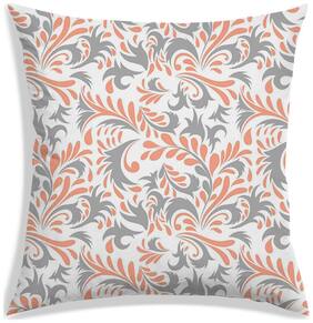 RADANYA Printed Polyester Orange Cushion Cover ( Large , Pack of 1 )