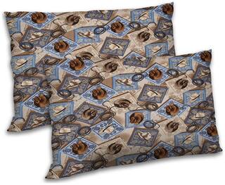 RADANYA Polyester Printed Pillow Covers ( Pack of 2 , Grey )