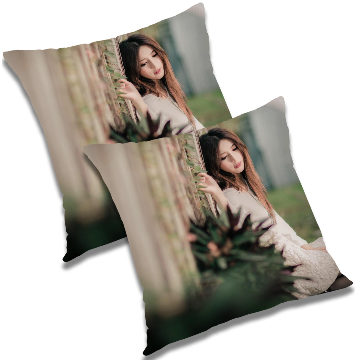 

RADANYA Printed Cushion Cover with Filler Set 16x16 inch