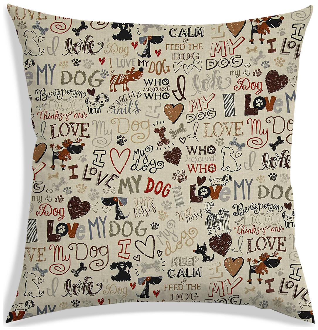 

RADANYA Printed Polyester Beige Cushion Cover ( Extra large Pack of 1 )