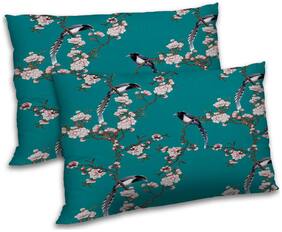 RADANYA Polyester Printed Pillow Covers ( Pack of 2 , Green )