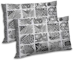 RADANYA Polyester Printed Pillow Covers ( Pack of 2 , Beige )