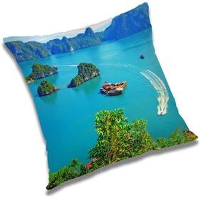 RADANYA Printed Cushion Cover with Filler Set 12x12 inch