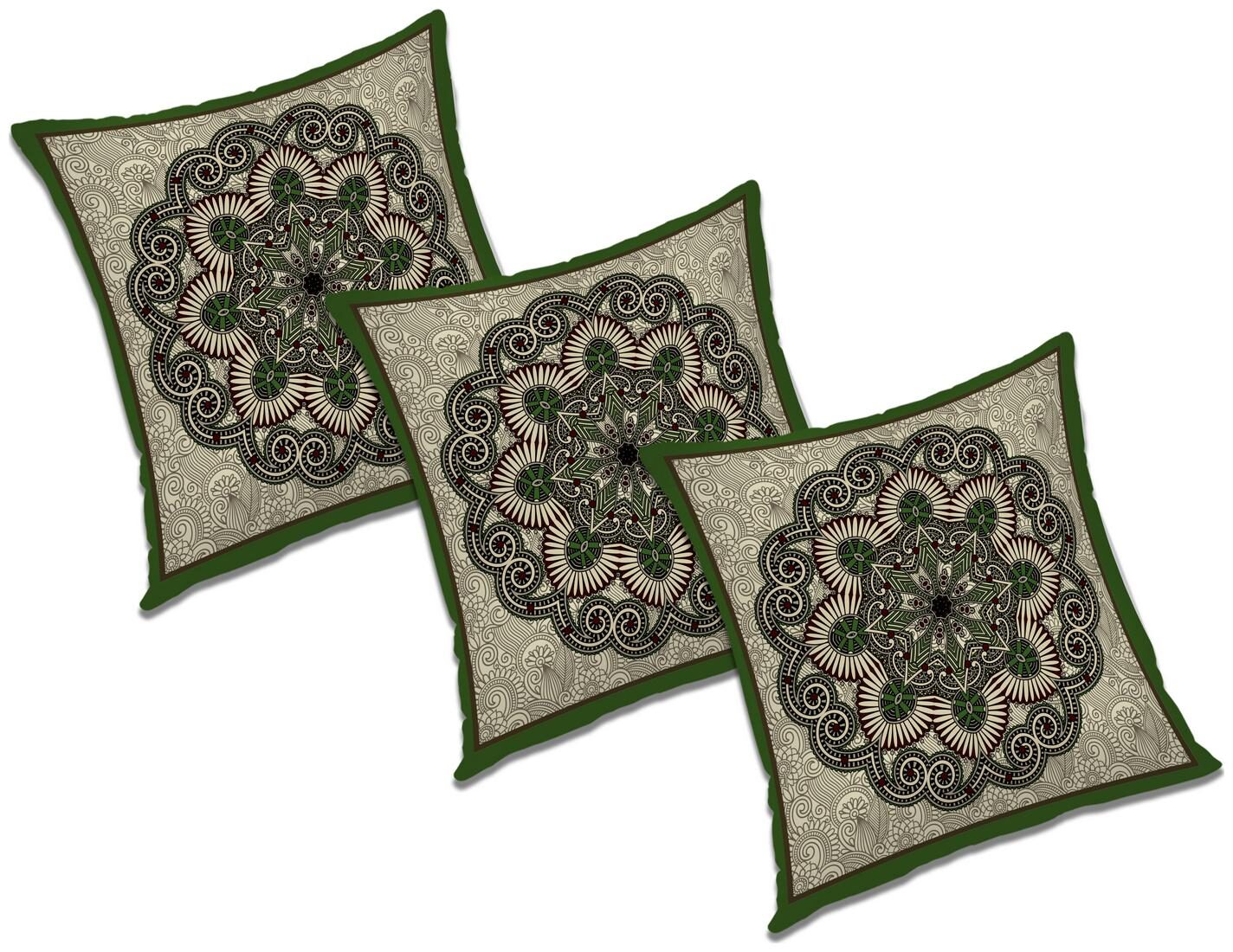 

RADANYA Printed Polyester Grey Cushion Cover ( Regular Pack of 3 )