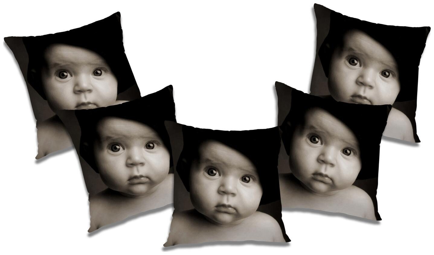 

RADANYA Printed Cushion Cover with Filler (Set of 5) 12X12 inch
