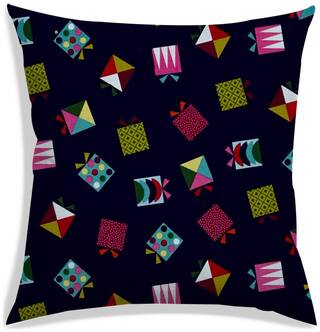 RADANYA Printed Polyester Black Cushion Cover ( Extra large , Pack of 1 )