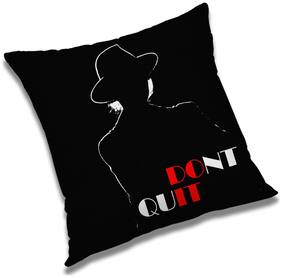 RADANYA Printed Polyester Black Cushion Cover ( Regular , Pack of 1 )