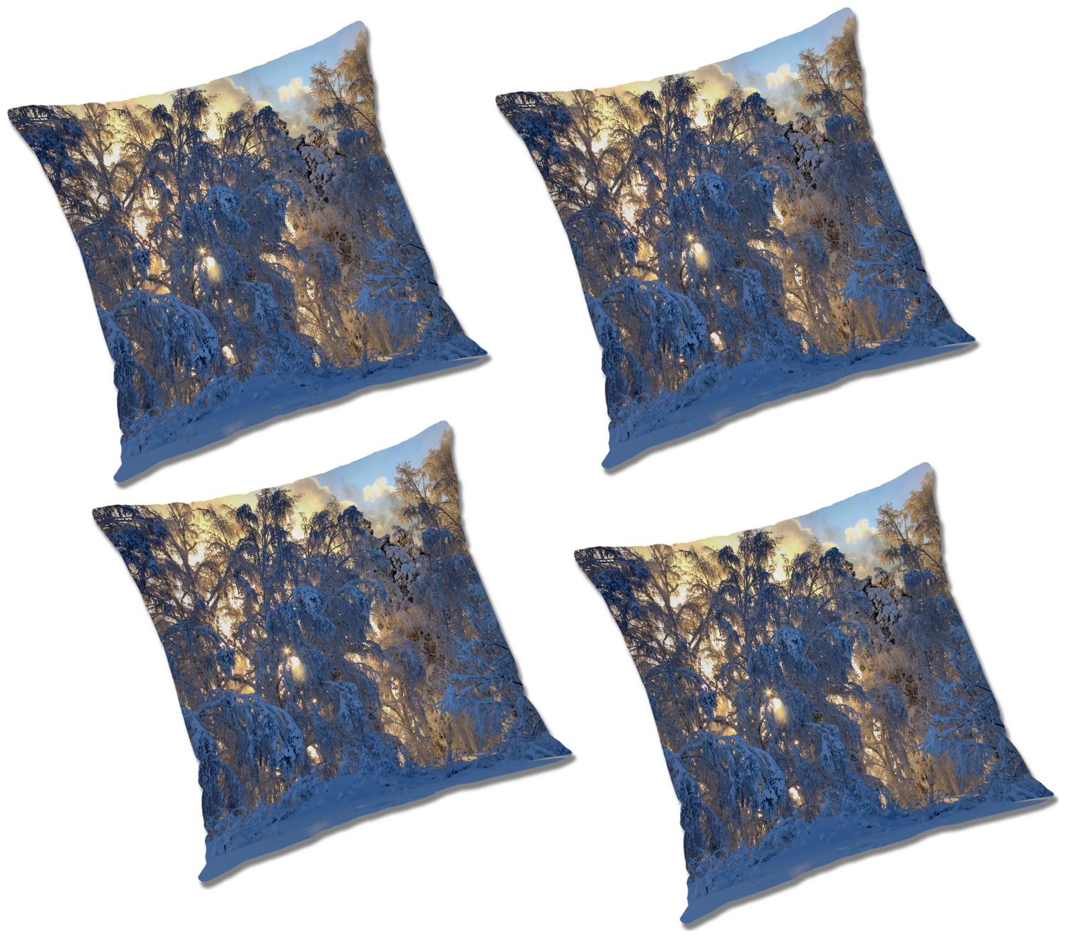 

RADANYA Printed Cushion Cover with Filler (Set of 4) 12x12 inch