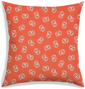 RADANYA Printed Polyester Orange Cushion Cover ( Extra large , Pack of 1 )