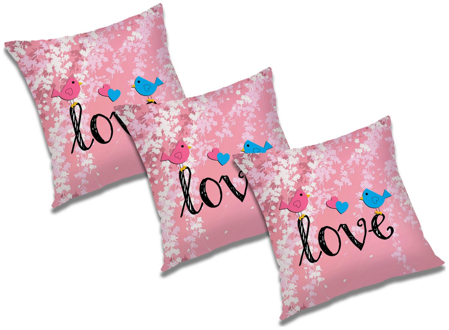 

RADANYA Printed Cushion Cover with Filler (Set of 3) 18x18 inch