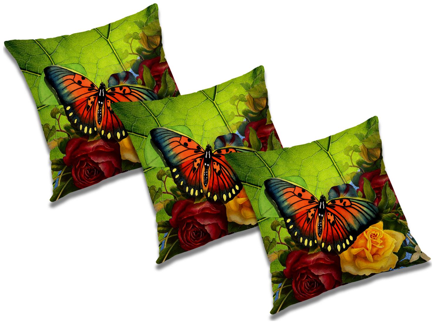 

RADANYA Printed Cushion Cover with Filler (Set of 3) 16x16 inch