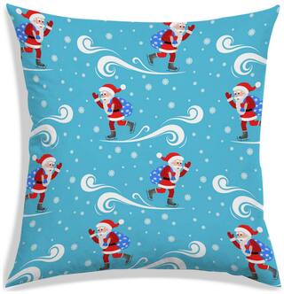 RADANYA Printed Polyester Blue Cushion Cover ( Extra large , Pack of 1 )