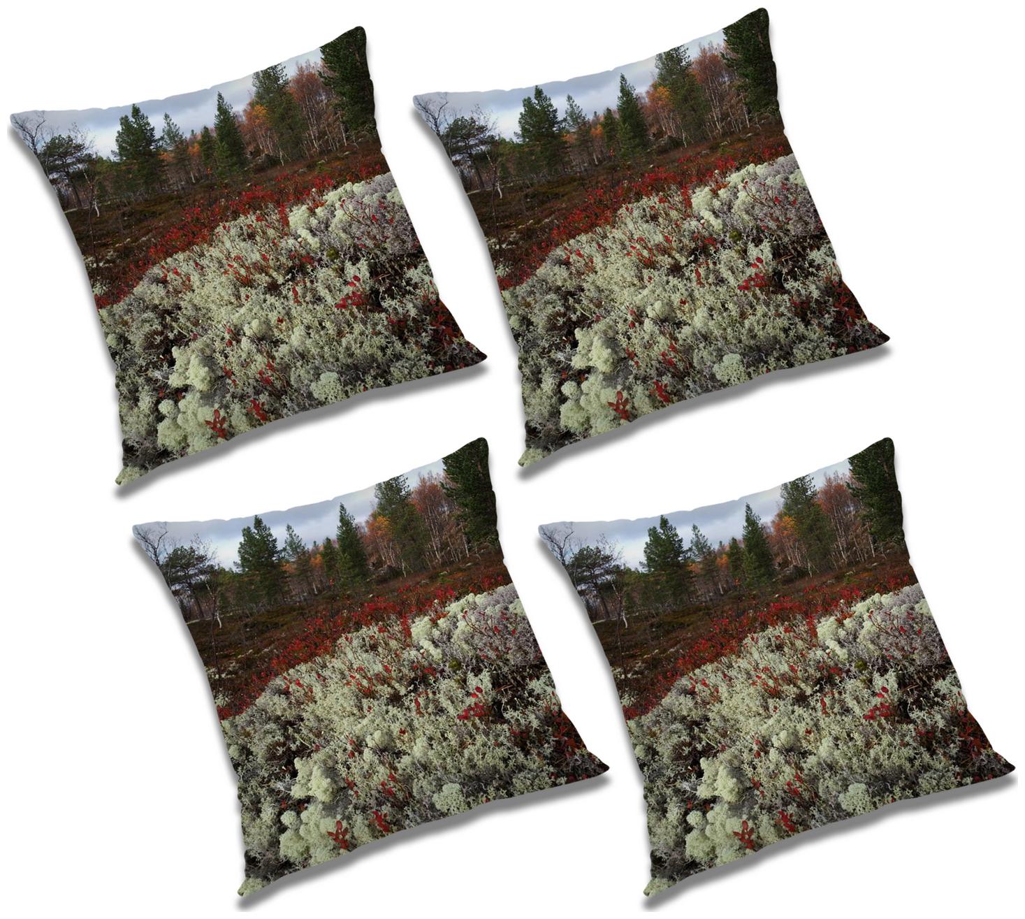 

RADANYA Printed Cushion Cover with Filler (Set of 4) 16x16 inch