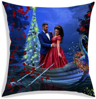 RADANYA Printed Cushion Cover 18x18 inch