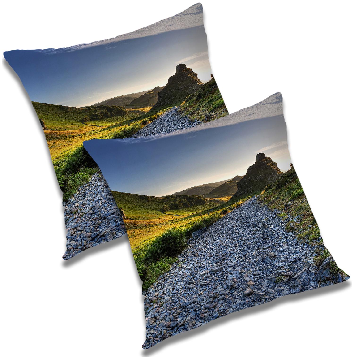 

RADANYA Printed Cushion Cover with Filler Set 18x18 inch