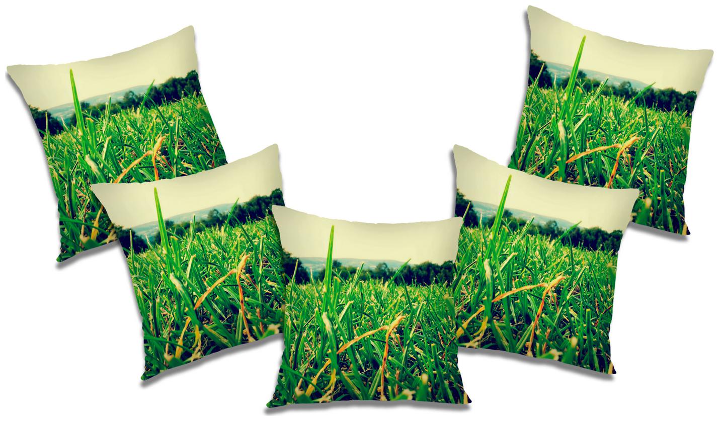 

RADANYA Printed Cushion Cover with Filler (Set of 5) 18x18 inch