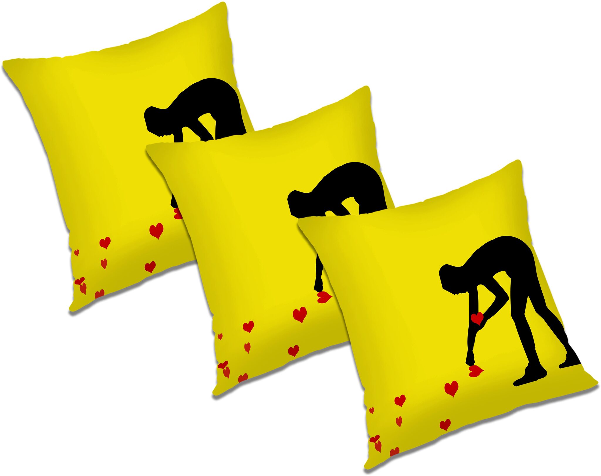 

RADANYA Printed Cushion Cover With FIller (Set of 3) 20x20 inch