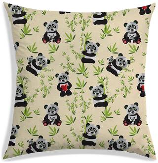 RADANYA Printed Polyester Beige Cushion Cover ( Regular , Pack of 1 )