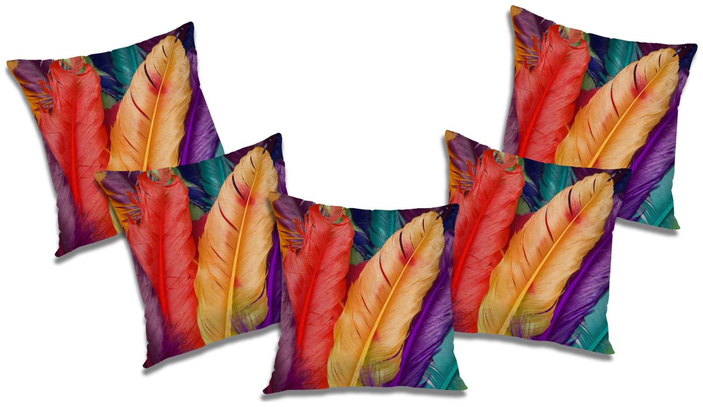 

RADANYA Printed Cushion Cover with Filler (Set of 5) 20x20 inch