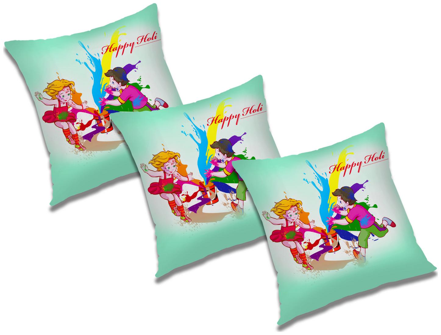 

RADANYA Printed Cushion Cover with Filler (Set of 3) 24x24 inch