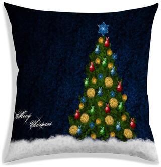 RADANYA Printed Polyester Blue Cushion Cover ( Small , Pack of 1 )