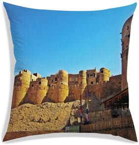 RADANYA Printed Polyester Brown Cushion Cover ( Large , Pack of 1 )
