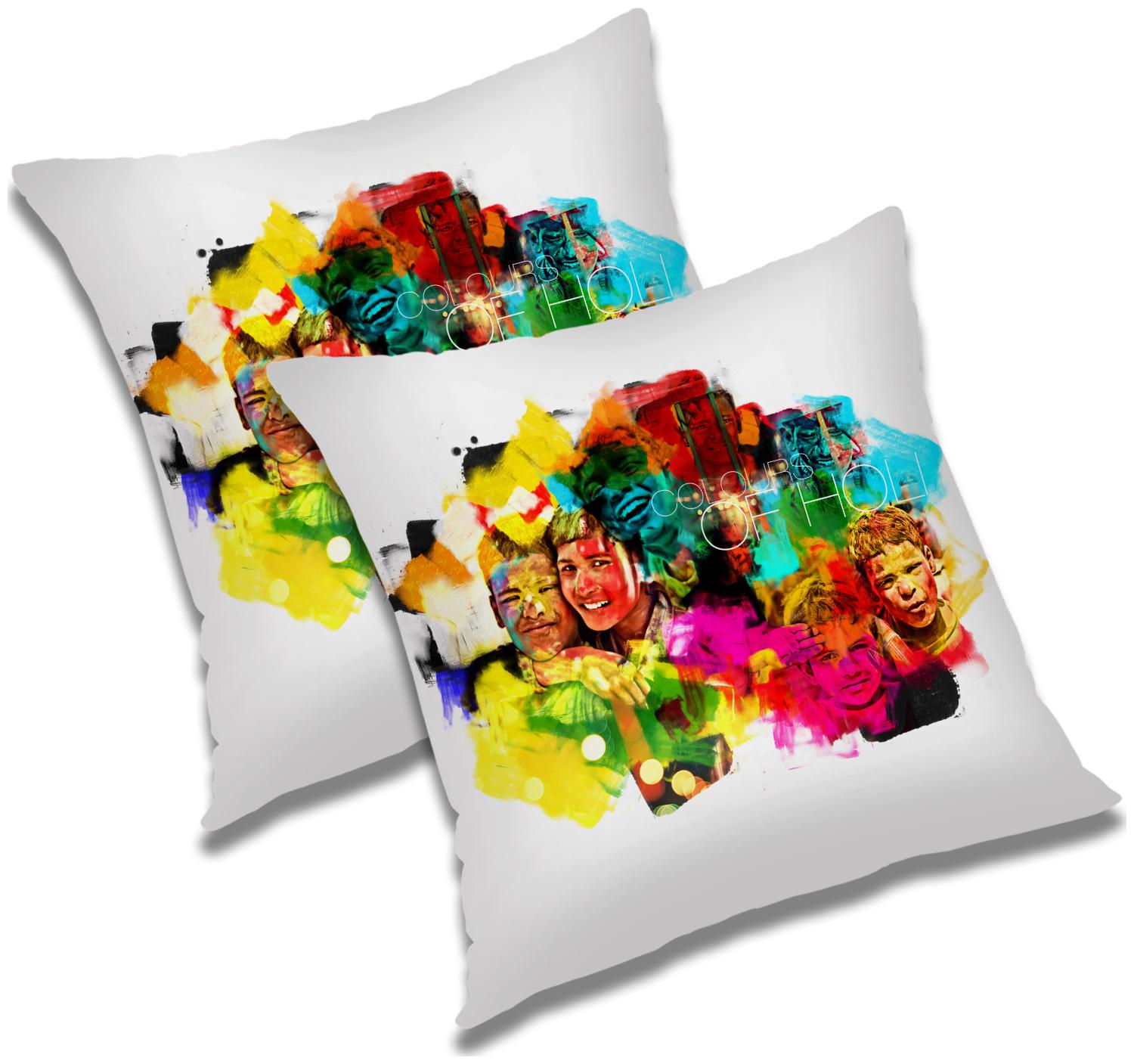 

RADANYA Printed Polyester White Cushion Cover ( Large Pack of 2 )