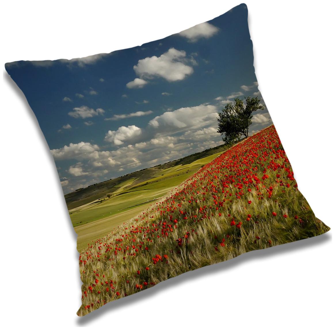 

RADANYA Printed Cushion Cover with Filler Set 18x18 inch