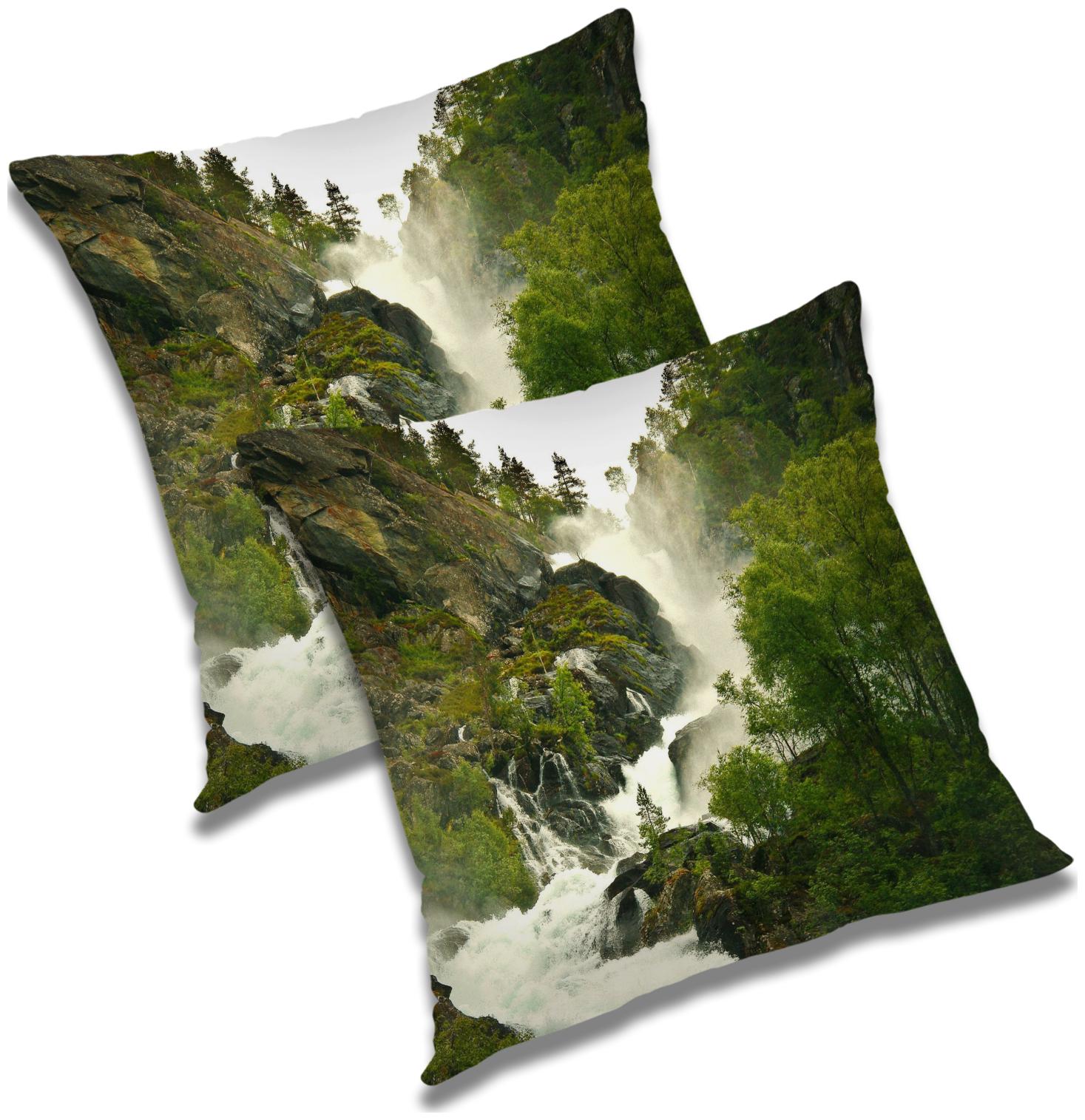 

RADANYA Printed Cushion Cover with Filler (Set of 2) 24x24 inch