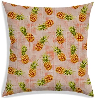 RADANYA Printed Polyester Peach Cushion Cover ( Regular , Pack of 1 )