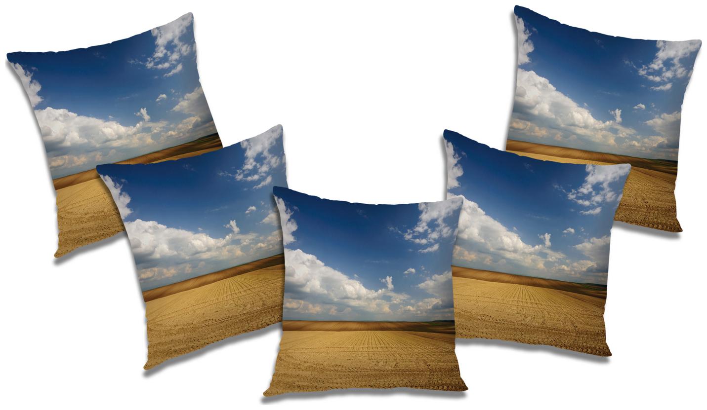 

RADANYA Printed Cushion Cover with Filler (Set of 5) 24x24 inch