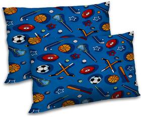 RADANYA Polyester Printed Pillow Covers ( Pack of 2 , Blue )
