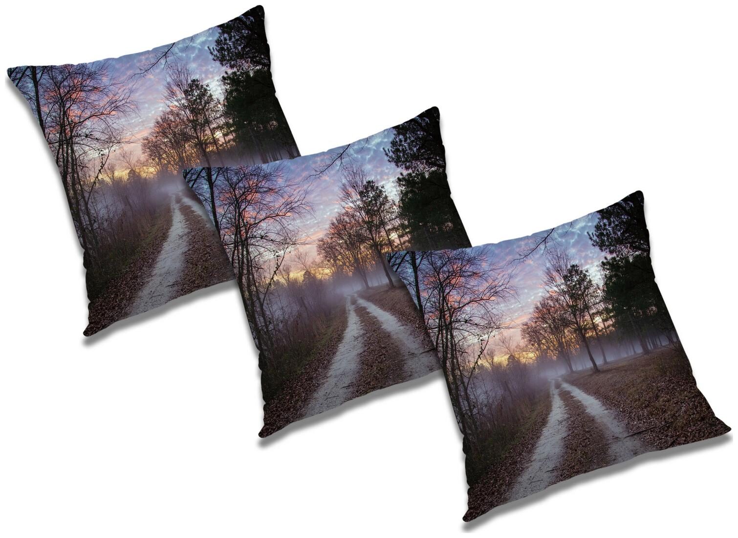 

RADANYA Printed Cushion Cover with Filler (Set of 3) 18x18 inch