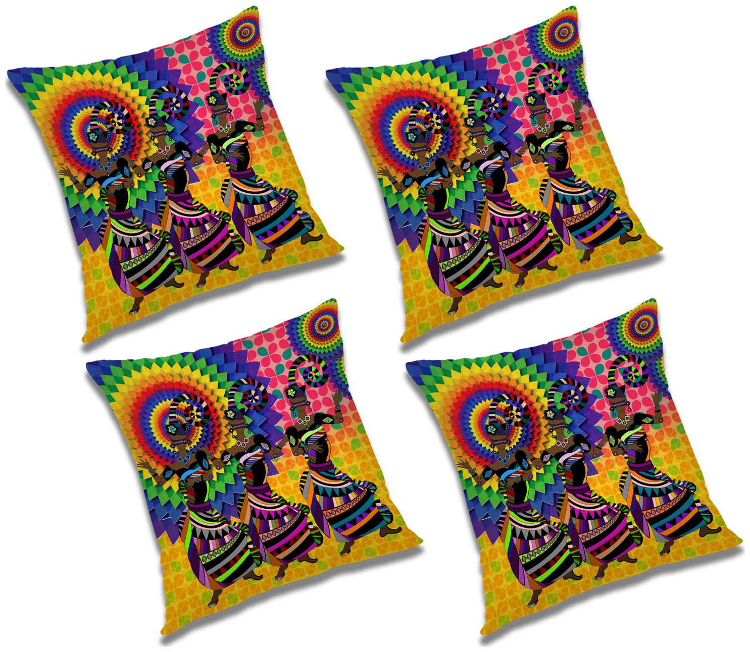 

RADANYA Printed Cushion Cover (Set of 4) 24x24 inch