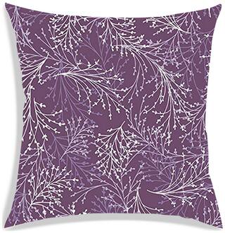 RADANYA Printed Polyester Purple Cushion Cover ( Large , Pack of 1 )
