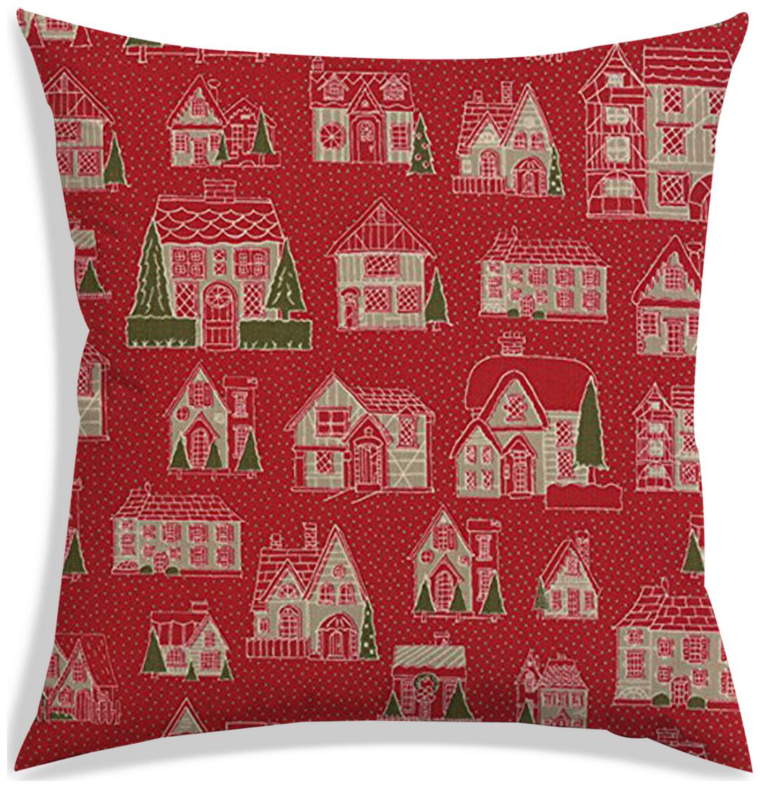 

RADANYA Printed Polyester Red Cushion Cover ( Large Pack of 1 )