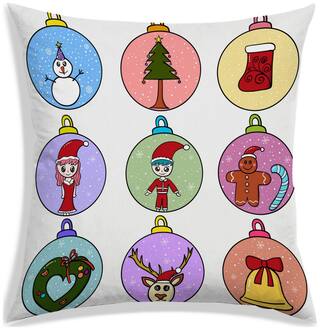 RADANYA Printed Polyester Off-white Cushion Cover ( Extra large , Pack of 1 )