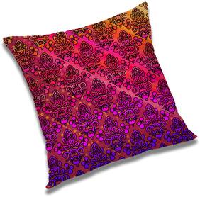 RADANYA Printed Polyester Orange Cushion Cover ( Large , Pack of 1 )