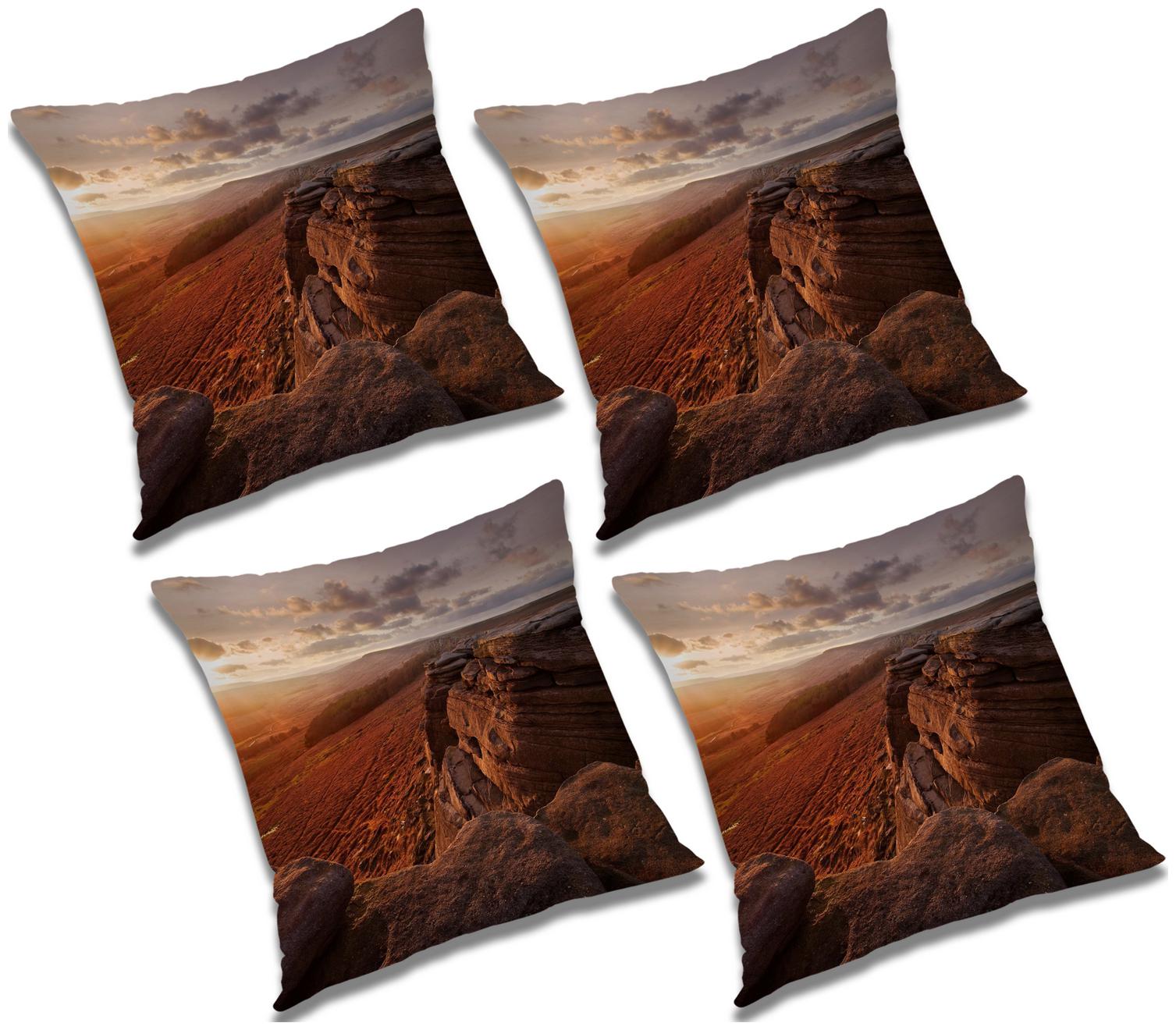 

RADANYA Printed Cushion Cover with Filler (Set of 4) 12x12 inch