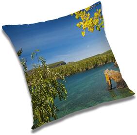RADANYA Printed Cushion Cover with Filler Set 18x18 inch