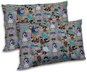 RADANYA Polyester Printed Pillow Covers ( Pack of 2 , Brown )