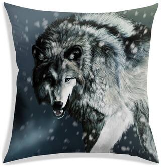 RADANYA Printed Polyester Grey Cushion Cover ( Extra large , Pack of 1 )
