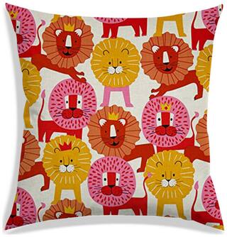 RADANYA Printed Polyester White Cushion Cover ( Small , Pack of 1 )