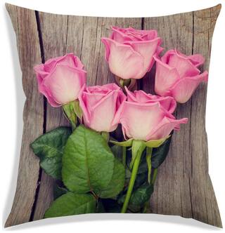 RADANYA Printed Polyester Blue Cushion Cover ( Large , Pack of 1 )