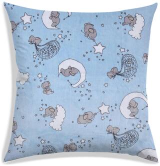 RADANYA Printed Polyester Blue Cushion Cover ( Extra large , Pack of 1 )