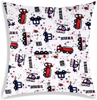 RADANYA Printed Polyester White Cushion Cover ( Regular , Pack of 1 )