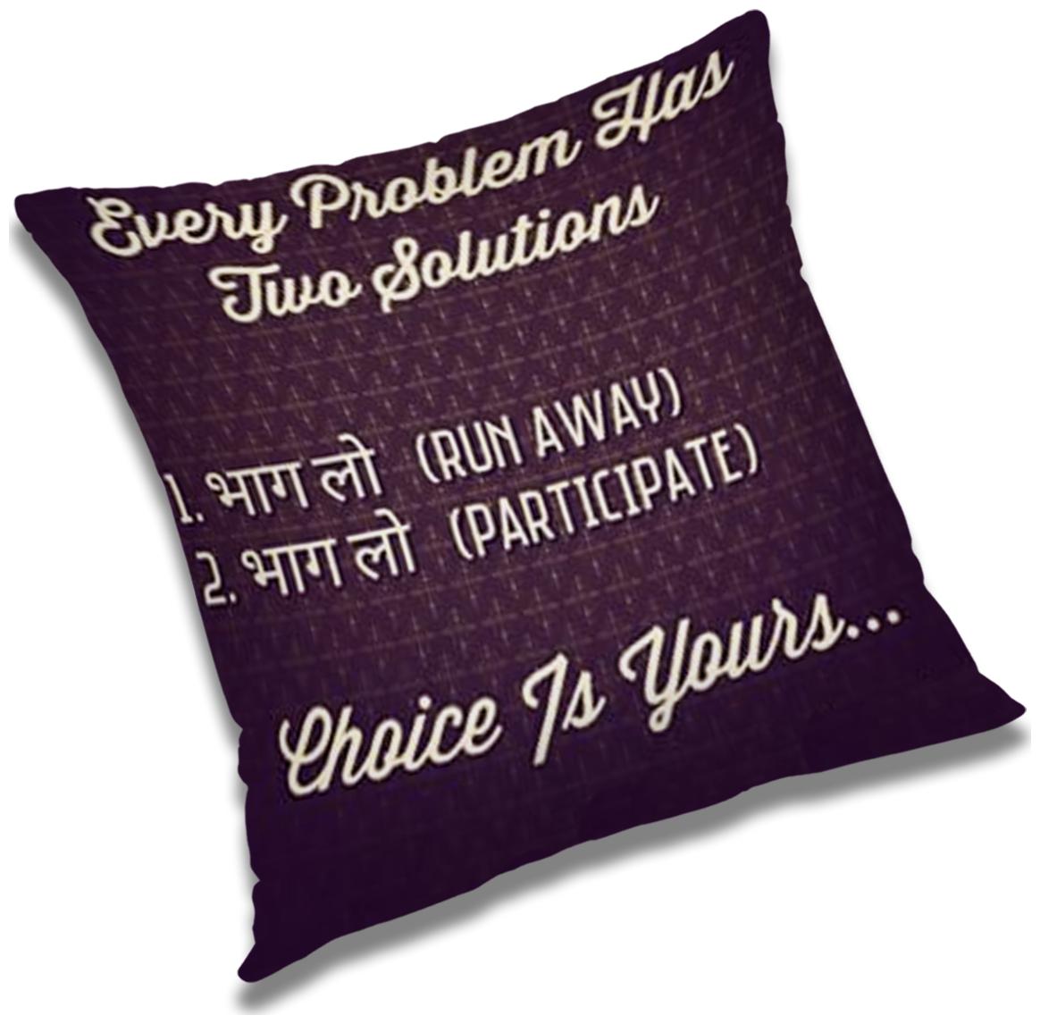 

RADANYA Printed Cushion Cover with Filler Set 16x16 inch