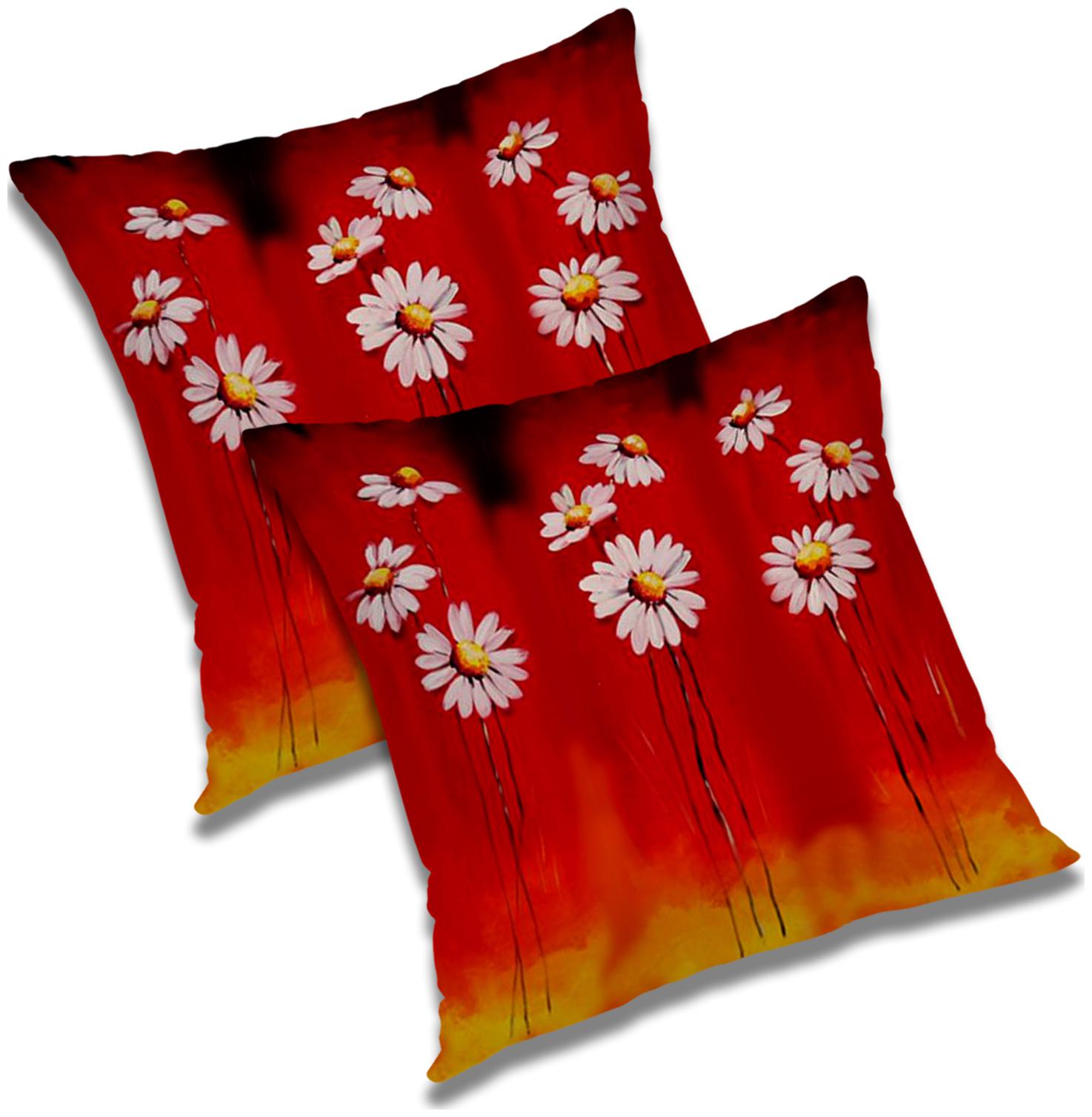 

RADANYA Printed Cushion Cover with Filler Set 18x18 inch
