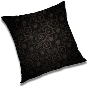 RADANYA Printed Polyester Black Cushion Cover ( Large , Pack of 1 )
