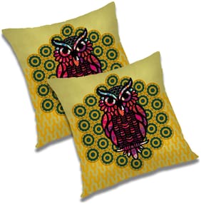 RADANYA Printed Cushion Cover with Filler (Set of 2) 24x24 inch